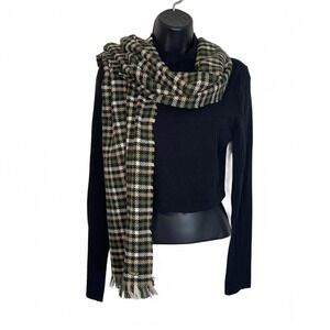 Steve Madden Green Plaid Scarf